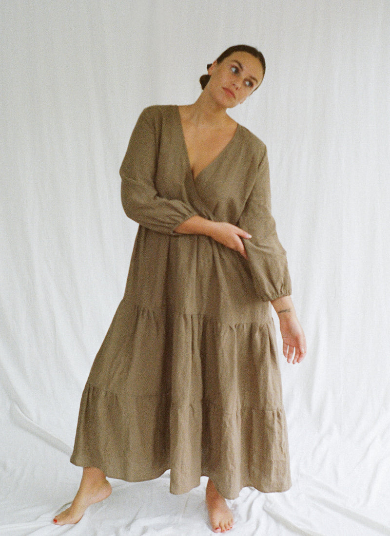Mars Long Sleeved Tiered Dress