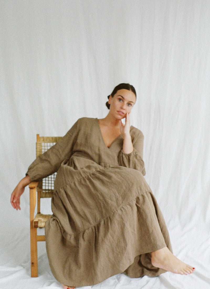 Mars Long Sleeved Tiered Dress