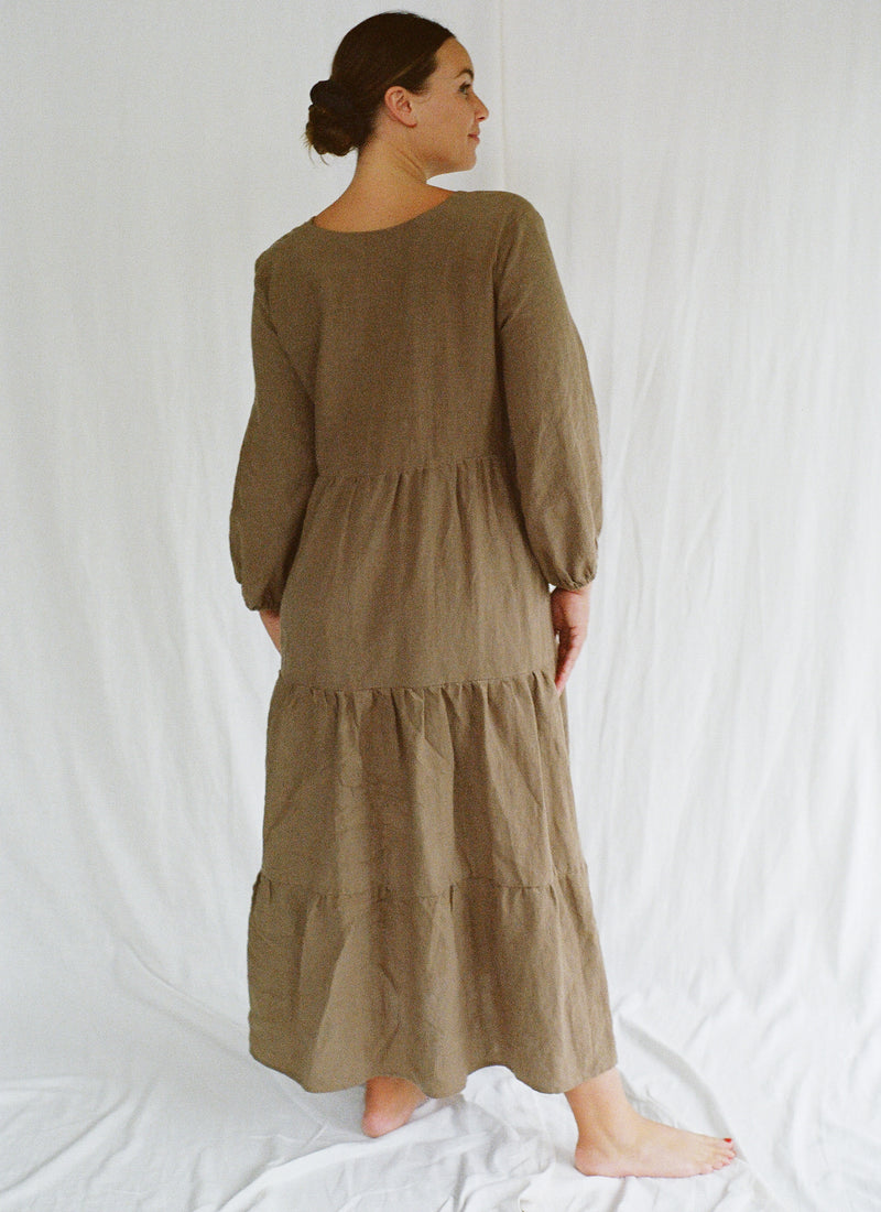 Mars Long Sleeved Tiered Dress